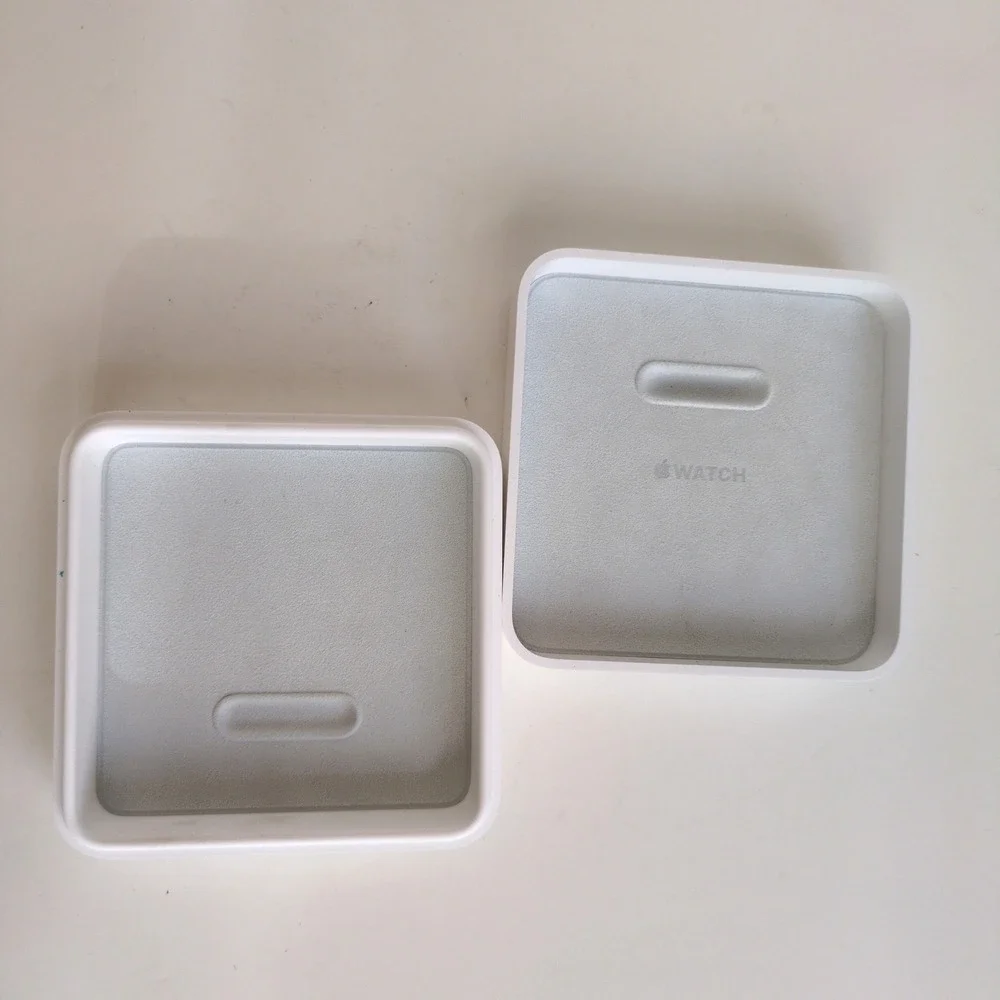 Apple Watch EMPTY Box Square White Hard Plastic Storage Case ONLY Replacement